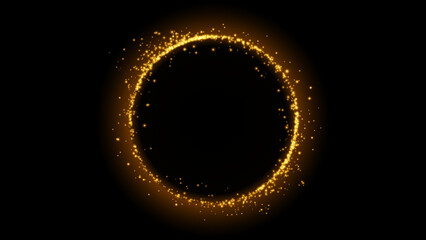 The effect of abstract white light circles on a transparent background. Stock royalty free. PNG	