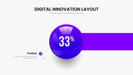 Simple Overview One Step Infographic Frame Design. Enterprise Development Presentation Layout Vector Illustration. Medical Profile 1 Option Chart Slideshow Template.