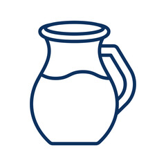 Milk Jug Icon. Simple Line Symbol of Classic Dairy Container Representing Natural Liquid Product, Freshness, and Traditional Nutrition.
