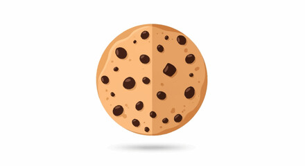 Enjoy a delicious chocolate chip cookie perfect for sweet treats, baking projects, or illustrating delectable desserts, ideal for food blogs and cafes!