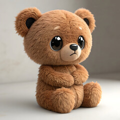 adorable brown teddy bear plush toy