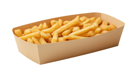 French Fries in a Cardboard Container, Fast Food Snack