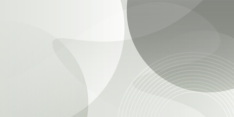 White geometric abstract background overlap circle on bright space with lines effect decoration.