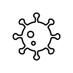 Fototapeta premium A clear, outline icon of a virus or bacterium, symbolizing infection, disease, and public health. Ideal for medical blogs, safety campaigns, or wellness articles