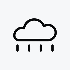 Cloud icon vector black