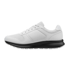 White black running sneaker or casual athletic shoe