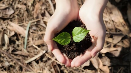 Green life and environmentally friendly planting concept