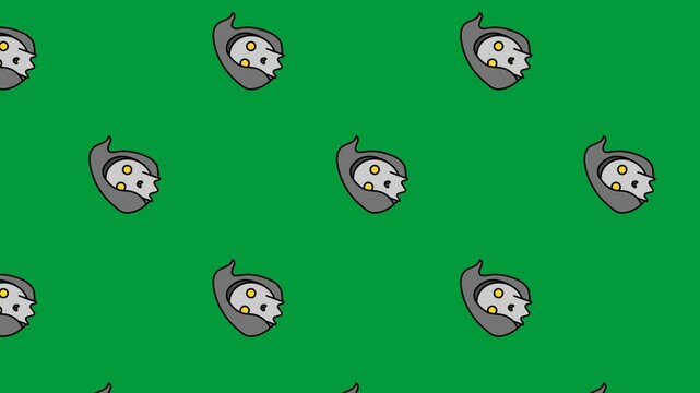Seamless Halloween Pattern Animation with Ghost