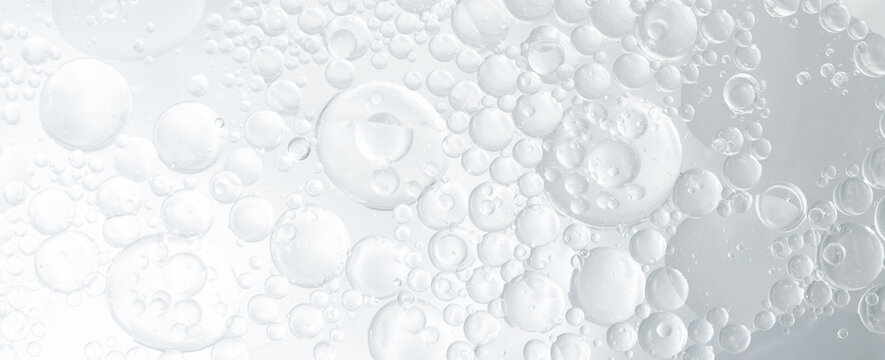 Abstract clear water bubbles oil background