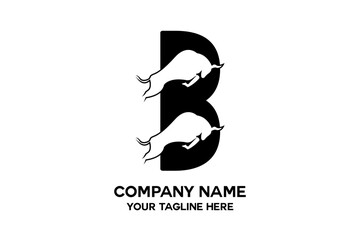 letter B with a bull