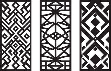 Modern geometric patterns for interior design