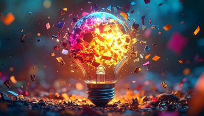 burning fire in the bulb