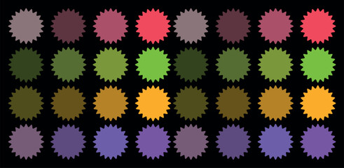 Abstract Zigzag Color Circle Brush Stroke Frames – Hand-Drawn Paint Round Vector Borders for Modern Branding, Posters, Social Media & Artistic Designs in Black