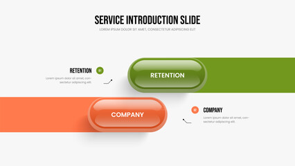 Consulting Overview Frame Layout Vector Illustration. Professional Plan Two Option Infographic Slideshow Design. Corporate Showcase 2 Element Diagram Slide Template.