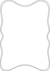 Rounded rectangular frame formed by smooth wave-like contour lines in layered motion.