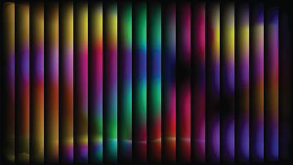 Neon Color Flow Pattern with Vertical Light Distortions
