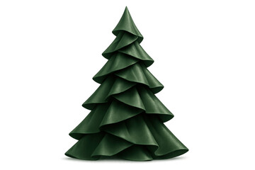 Fototapeta premium Stylized christmas tree design, abstract holiday winter decoration, festive pine tree symbol, transparent background