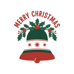 Christmas bell vector line icon