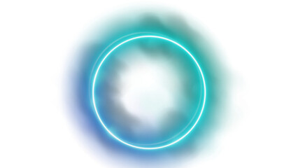 Hd transparent neon glow effects of circles formations 