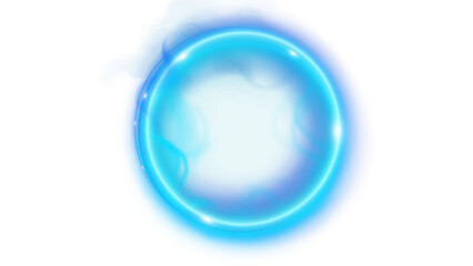 Hd transparent neon glow effects of circles formations 