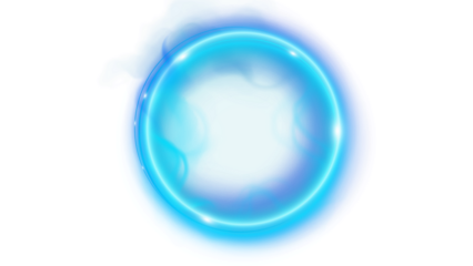 Hd transparent neon glow effects of circles formations 