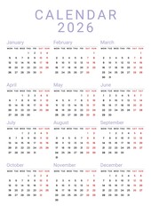 Calendar 2026