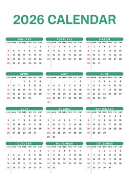 2026 Calendar