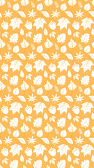 Pattern background with autumn leaf' motif