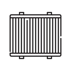 radiator black line icon. Vector isolated element