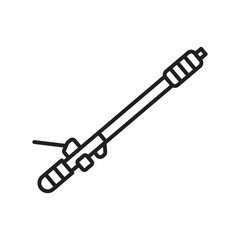 Steering rack black line icon. Vector isolated element