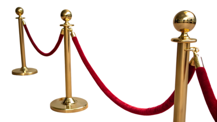 Red Velvet Rope Barrier Representing Luxury, Event, and VIP Access Concept