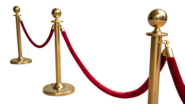 Red Velvet Rope Barrier Representing Luxury, Event, and VIP Access Concept