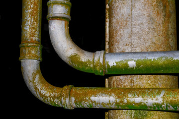 Large Rusted Metal Pipes &ndash; Heavy Industrial Infrastructure