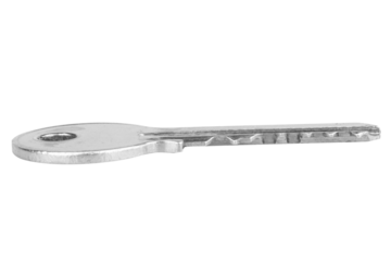 House key on white background
