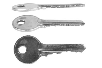 House key on white background