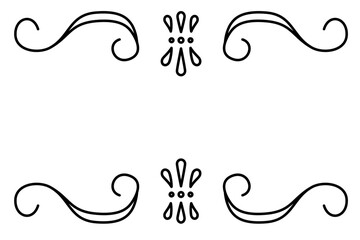 ヴィンテージスタイルの飾り枠イラスト