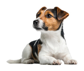 Playful dog posing indoors pet bright isolated on transparent background