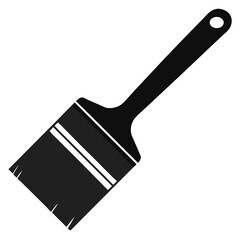 Paintbrush vector clean black silhouette design white background