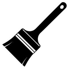 Paintbrush vector clean black silhouette design white background