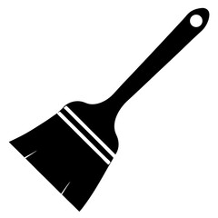 Paintbrush vector clean black silhouette design white background