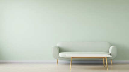 scandinavian. Scandinavian living space with minimalist furniture and a pastel color palette. real-estate listings.