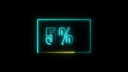 Glowing blue 10 Percent Loading 0 Bar Animation on Black Background