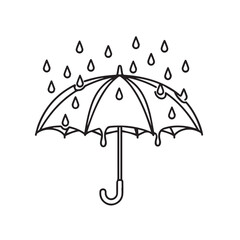 "Open umbrella under rain"