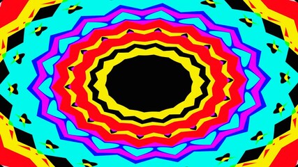4k loop animation - Vibrant Abstract Kaleidoscope Burst, retro 90s, Y2K Design - Powered by Adobe