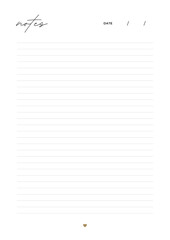 White Printable Notes Template Daily Planner Pages Habits Tracker Digital Planner - 1