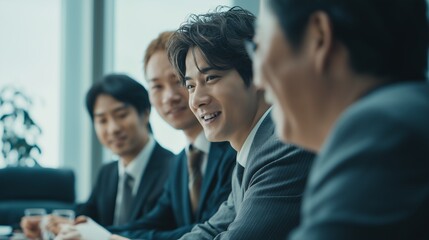 Obraz premium グローバルな会社の会議