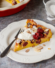 Sour cherry clafoutis