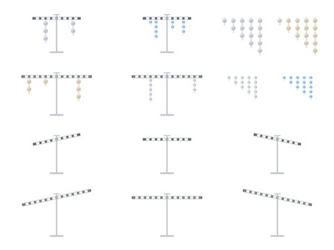 理科で使う実験用てこのイラスト素材セット