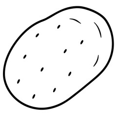 Fresh Potato Vector Illustration
