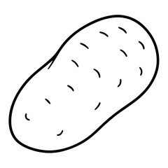 Fresh Potato Vector Illustration